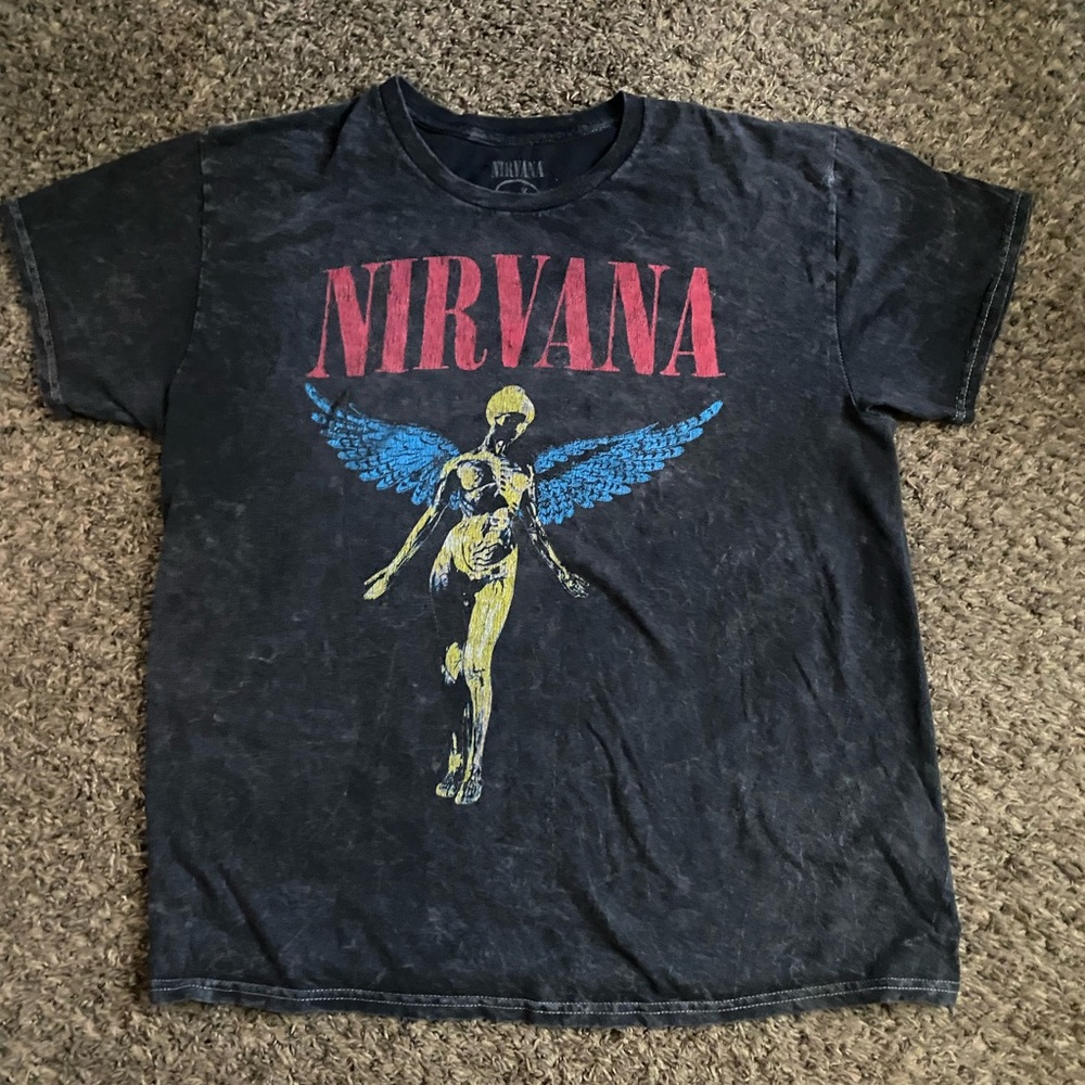 Nirvana Black Graphic Kids T-Shirt